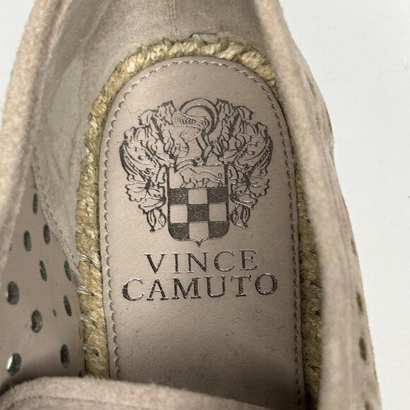 Vince Camuto Shoes Womens Size 8.5 Tipsy Taupe Theera Perforated Espadrille - Picture 5 of 8